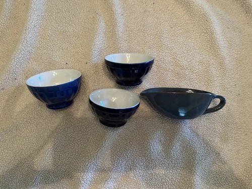 Gravy boat ramekins cobalt - &,