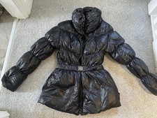 Girls Zara Black Puffa Coat Age 11-12 Yrs