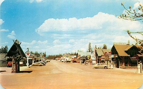 Postcard street scene - postcard, west