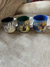3 Disney Mugs Pooh Snow White Dalmatian’s Coffee Mugs Ceramic 
