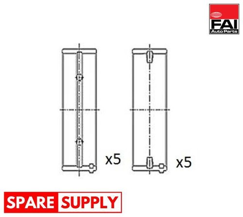 Crankshaft bearings for - bearings, fiat