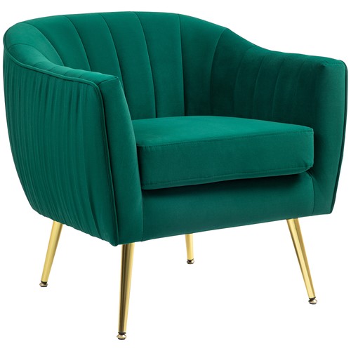 Homcom velvet look shell - homcom, velvet-look