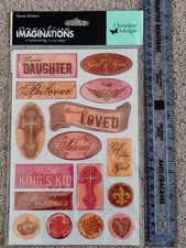 Creative Imaginations DAUGHTER ADORED PRINCESS GIFT FROM GOD 3D Epoxy Stickers
