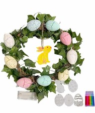 Spring Easter Wreath Artificial Flower Front Door Wall Garland Home Party Decor