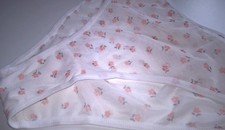 Sexy White See Thru Sheer Ditsy Women's Knickers Panties Sissy CD TV 32 - 42"