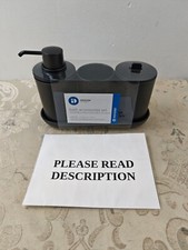 iDesign 28737 Bathroom Accessories Set, 4-Piece Sink Tidy with Soap (READ)