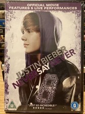 JUSTIN BIEBER NEVER SAY NEVER DVD - BRAND NEW AND SEALED
