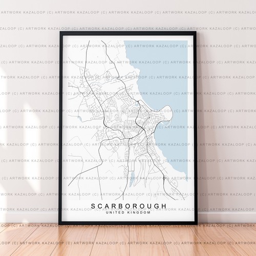 Scarborough map poster print - scarborough,