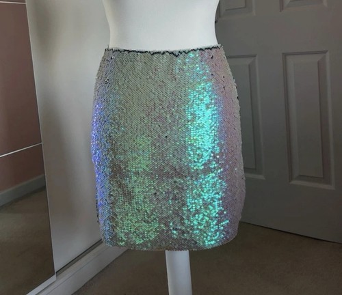 Zara iridescent sequin mini - iridescent,