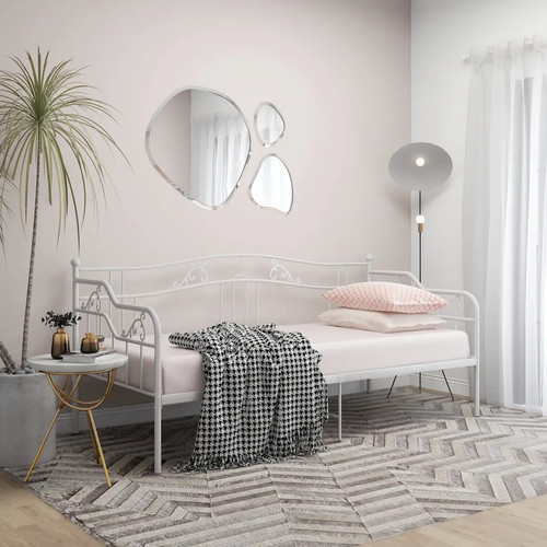 White metal sofa bed - bed, frame