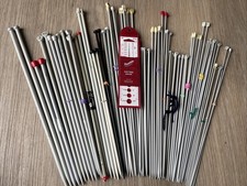 Job Lot. 35 x pairs Vintage Knitting Needles + 2.0mm - 10.0mm Knitters Gauge