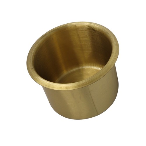 Gold plated metal recessed cup - gold,