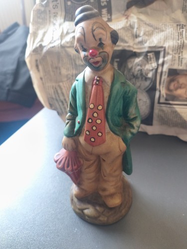 Vintage porcelain clown - vintage,