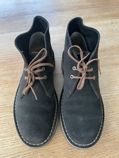 Women’s CLARKS ORIGINALS dark brown suede desert boots, UK6.5