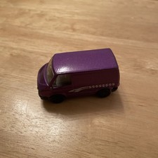 HTI Diecast Toy Van TM-6A , Purple Van with white decals . Used Condition