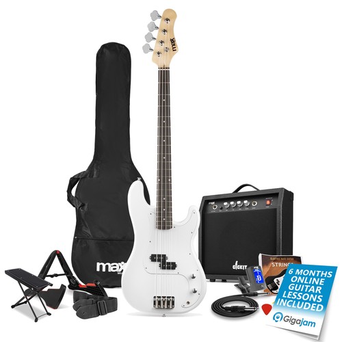 Electric bass guitar with - bass,