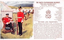 POSTCARD MILITARY HISTORY & TRADITIONS  THE  SOUTH STAFFS REGT
