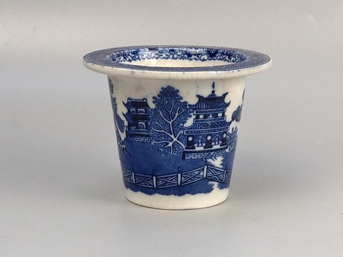 Antique meat pot dish blue - meat,