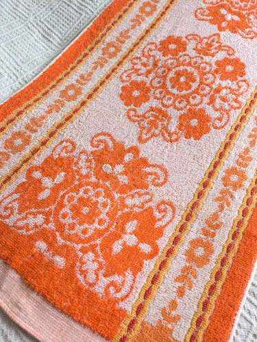 Vintage towel orange - vintage,