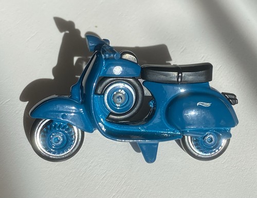 Blue vespa style scooter - vespa,