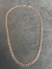 9ct Italian Yellow Gold Curb Link Chain Necklace. Stamped. 22” Chain. 13.9 Grams