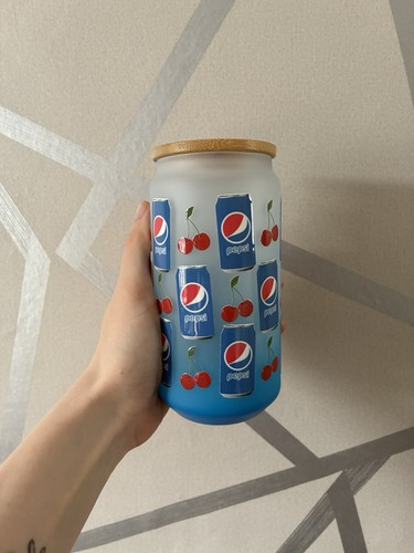 Pepsi blue ombre - blue, glass
