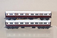 TRIANG HORNBY KIT BUILT RAKE of 2 CALEDONIAN RAILWAY CR COACH om