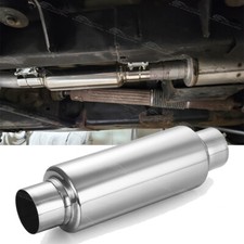 Universal 2.5" Inlet/Outlet 16" Car Exhaust Resonator Silencer Muffler Deep Tone