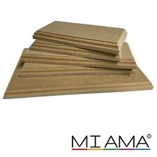 MIAMA 18mm MDF WOODEN PLAQUES Rectangles blank signs trophy stands multi-edging