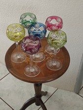 6 colored crystal glasses Val