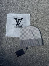 Louis Vuitton ‘Neo Petit Damier’ Grey Beanie