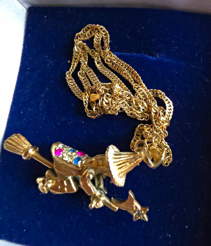 Witch broom charm - charm, pendant