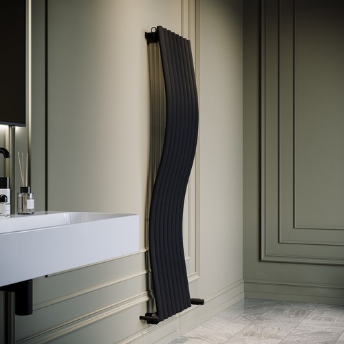Black vertical wave designer - black,