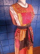 vtg 70s JAPAN Pinafore Calico