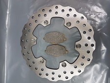 Yamaha DT125RE DT125X rear brake disc & pads (2005-2008) high grade steel wavy