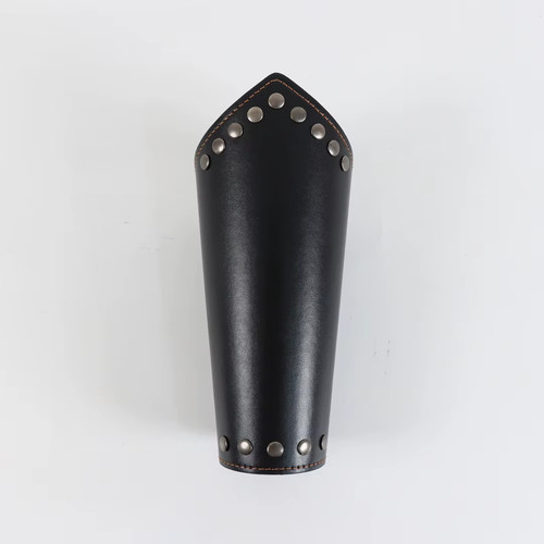Leather gauntlet wristband - leather,