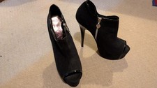 lipsy Black Suede 6" High Heel
