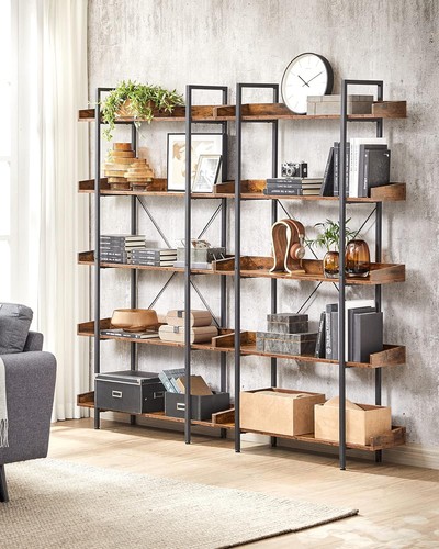 Tier bookcase shelves wood - bookcase, &