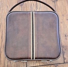 Antler Small Leather Suitcase - Rare Vintage With Key 