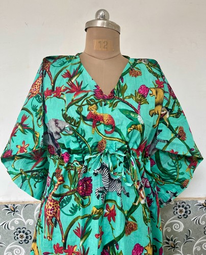 Indian green forest kaftan - forest,