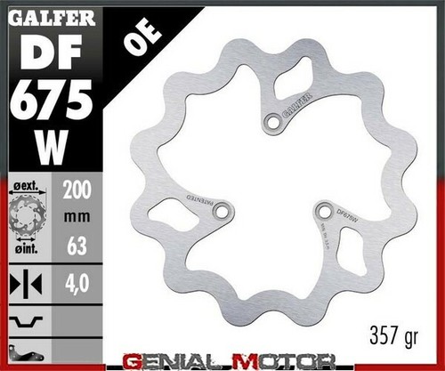 Galfer rear brake disc wave - brake,