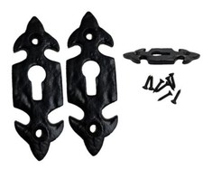 2pc Black Antique Escutcheon