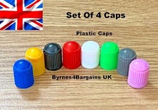 Tyre Valve Dust Caps Car Bike Motorcycle Plastic X 4 UK Seller FITS ALL CARS