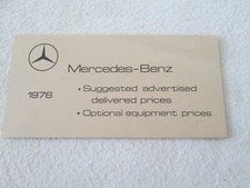 1976 Mercedes Benz US Price