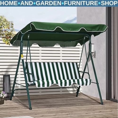 Green seater garden swing - garden,