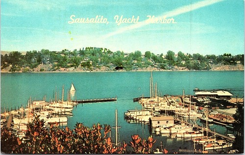 Postcard sausalito yacht - ca,