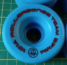 Set Of x8.Rollerbones Team Logo Wheels.57mm.101a.Blue.US import.Quad Skates