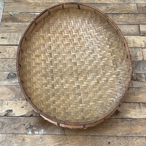 Vintage hand woven oval bottom - vintage,