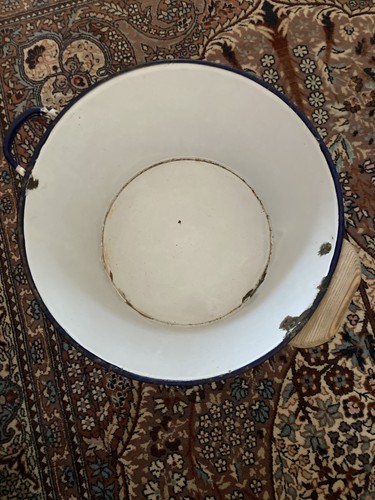 Vintage enamel circular large - enamel,