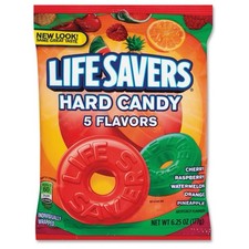Life Savers Hard Candy, 5 Flavours, Peg Bag, 177g USA Import